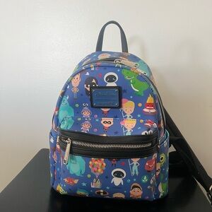 Disney Blue LoungeFly Backpack with Characters